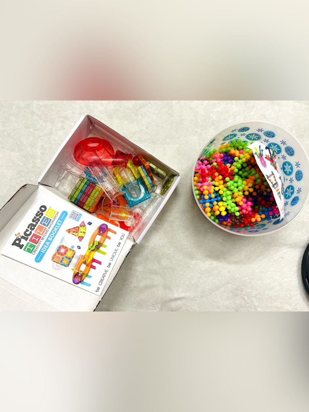 PicassoTiles Mini Diamond Magnetic Marble Run Track Set 45 Pieces PTMG45